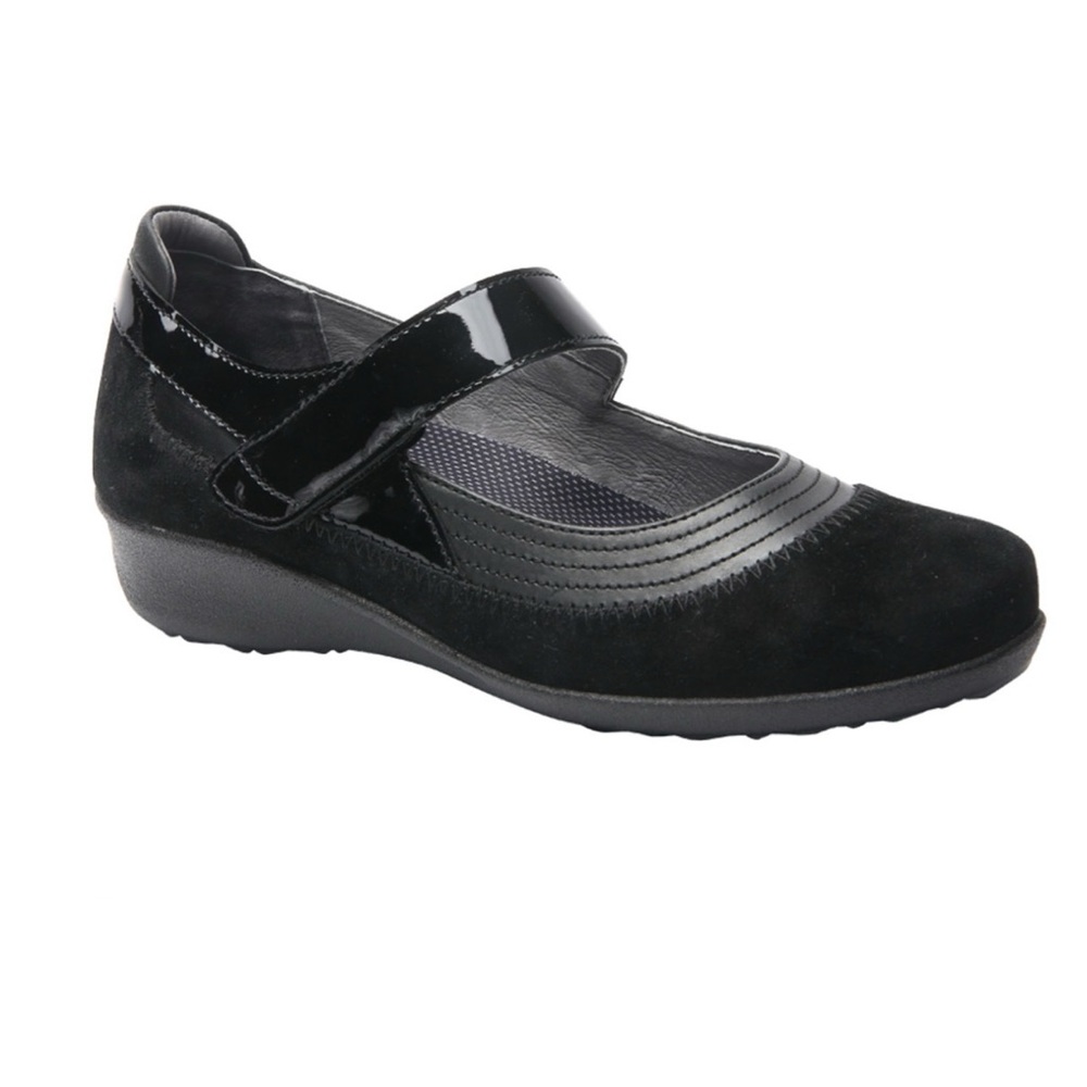 Drew Genoa Suede and Patent Mary Jane Shoes